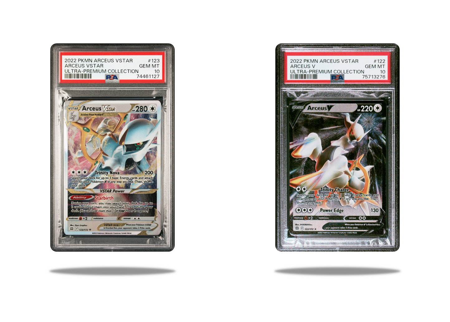 Metal Arceus PSA 10 Pokemon Collector's Card Set: V & VSTAR || #122 & #123